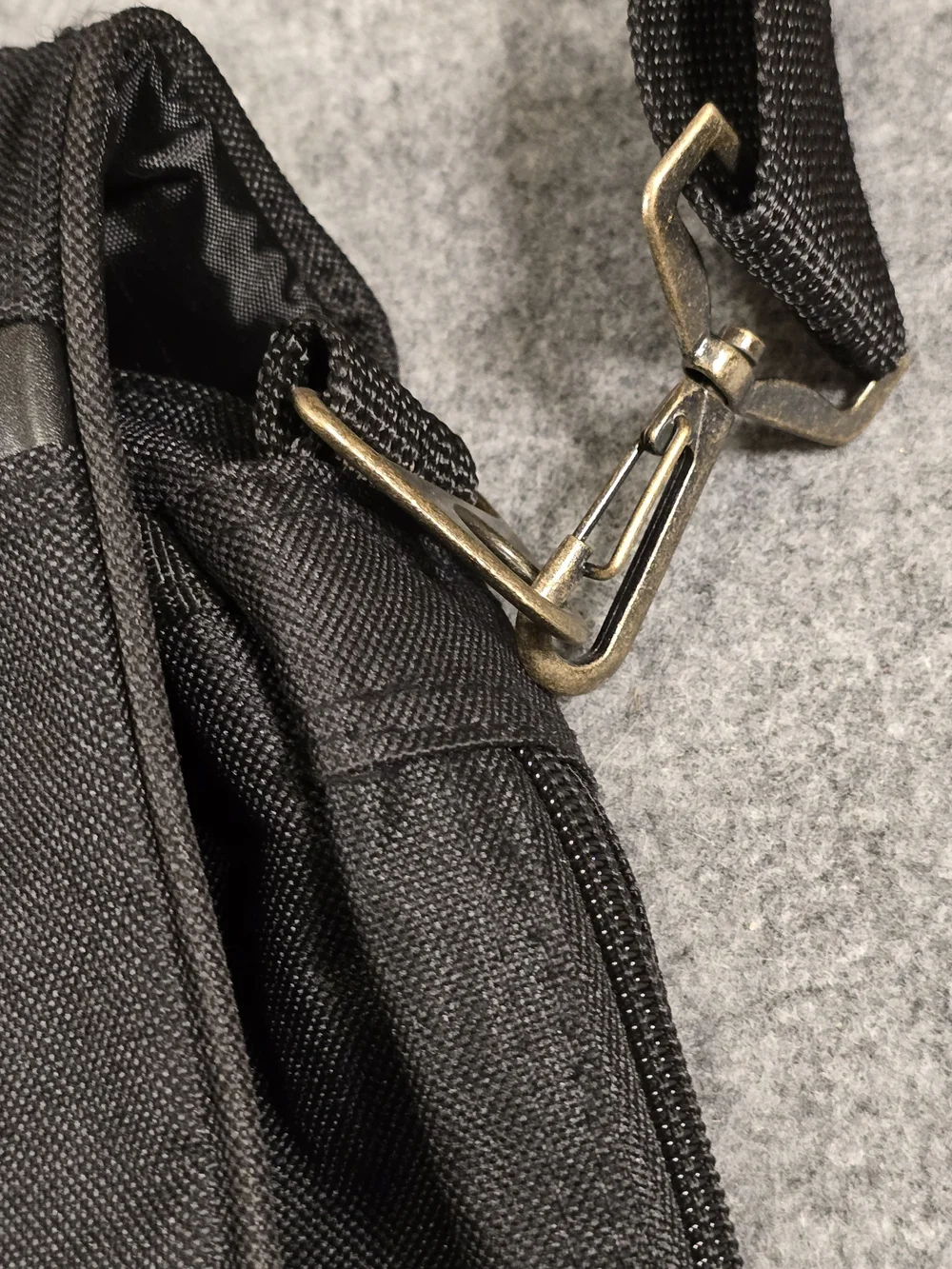 LEEDS Messenger Bag Black NRA Logo with Sturdy Adjustable Strap
